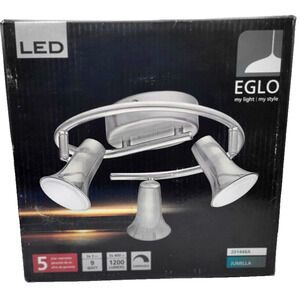 Eglo Jumilla LED 3-Light Dimmable 1-Piece Ceiling or Wall Matte Nickel NEW